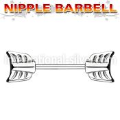 npsh7 straight barbells surgical steel 316l nipple