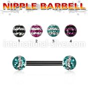 nptfr5d straight barbells anodized surgical steel 316l nipple