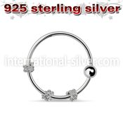 nr27 nose hoop silver 925 nose