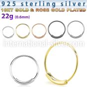 ns01 nose hoop silver 925 nose