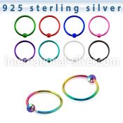 ns06bl nose hoop silver 925 nose