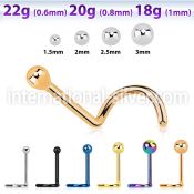 nsb l shape nose studs surgical steel 316l nose