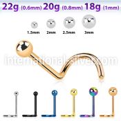 nsb l shape nose studs surgical steel 316l nose