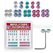 nsbxm1 sterling silver nose studs color gems