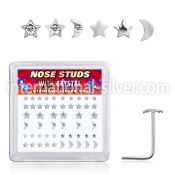 nsbxm8c 925 silver nose screws and nose studs nose piercing