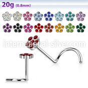 nscfwc l shape nose studs surgical steel 316l nose