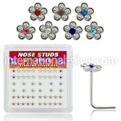 nsflbxs2 l shape nose studs silver 925 nose