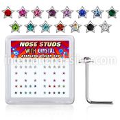 nsstxm l shape nose studs silver 925 nose