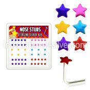 nsxsap l shape nose studs silver 925 nose