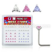 nszbtm l shape nose studs silver 925 nose