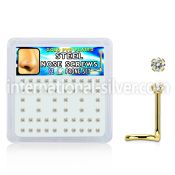 nwtz2xc anodized surgical steel nose screws and nose studs nose piercing