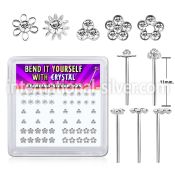 nybxm7c 925 silver bend it yourself nose studs nose piercing