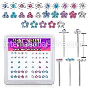 nybxm7m 925 silver bend it yourself nose studs nose piercing
