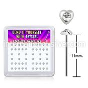 nyhrbxc bend it to fit nose studs silver 925 nose