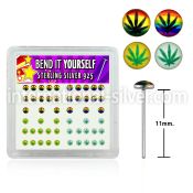 nylgx1 bend it to fit nose studs silver 925 nose