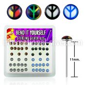 nylgx4 bend it to fit nose studs silver 925 nose