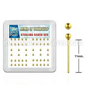 nyx18b2 bend it to fit nose studs silver 925 nose