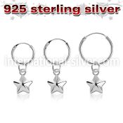 phod49 925 silver ear ring ear stud choose piercing