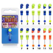 pkbb1 straight barbells surgical steel 316l with acrylic parts tongue