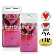 pkml10 fake illusion body jewelry silver 925 belly button