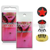 pkml1 fake illusion body jewelry silver 925 belly button