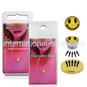 pkml5 fake illusion body jewelry silver 925 belly button