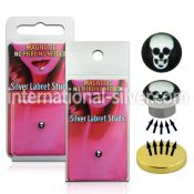 pkml6 fake illusion body jewelry silver 925 belly button