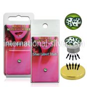 pkml8 fake illusion body jewelry silver 925 belly button