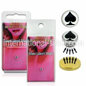 pkml9 fake illusion body jewelry silver 925 belly button