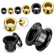 rftpg tunnels gauges anodized surgical steel 316l ear lobe