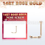 rszm12 l shape nose studs gold nose