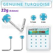 s16pge7 l shape nose studs silver 925 nose