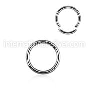 seg12 seamless segment rings surgical steel 316l ear lobe