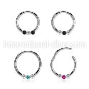 segh16ex surgical steel seamless and segment rings ear lobe eyebrow helix intim septum piercing