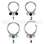 segh16fx surgical steel seamless and segment rings ear lobe septum piercing