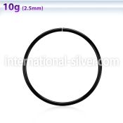 sellb black pvd plated surgical steel xl sized seamless ring