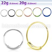 send surgical steel endless nose ring hoop