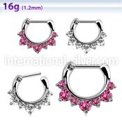 seph16 straight barbells surgical steel 316l septum