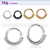 sepn seamless segment rings surgical steel 316l ear lobe