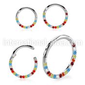 sgsh11rb surgical steel hinged segment hoop 16g side cnc