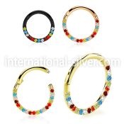 sgsh11rbt pvd steel hinged segment hoop 16g side cnc