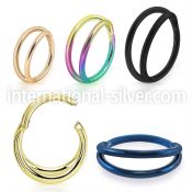 sgsh32t pvd plating steel hinged segment hoop 16g double