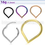 sgtsh14 pvd plating steel hinged segment hoop pear