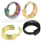 sgtsh6 anodized steel hinged segment hoop triple rings