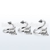 sp14aw spirals twisters surgical steel 316l eyebrow