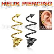 sphetaw spirals twisters anodized surgical steel 316l helix