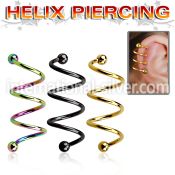 sphetb spirals twisters anodized surgical steel 316l helix