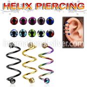 sphetmj spirals twisters anodized surgical steel 316l helix