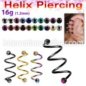 sphetmj spirals twisters anodized surgical steel 316l helix