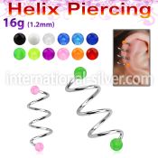 sphevb spirals twisters surgical steel 316l with acrylic parts helix